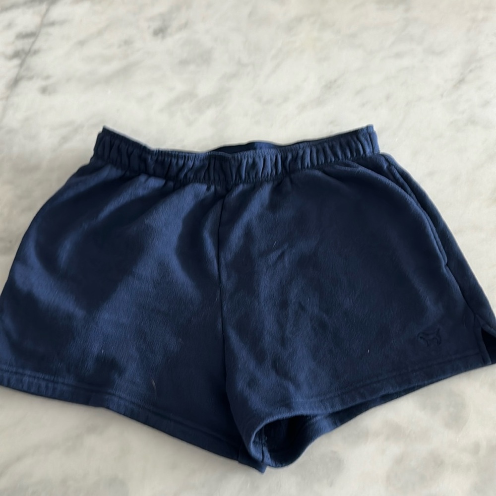 Victoria’s Secret pink relaxed sweat short-size Small- Navy